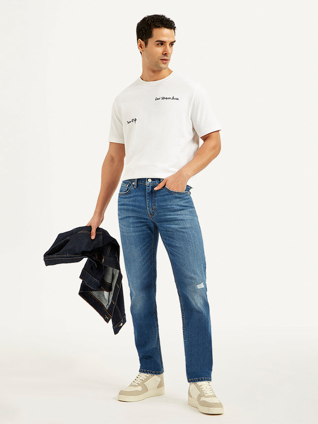 Men's 511 Blue Slim Fit Mid Rise Jeans