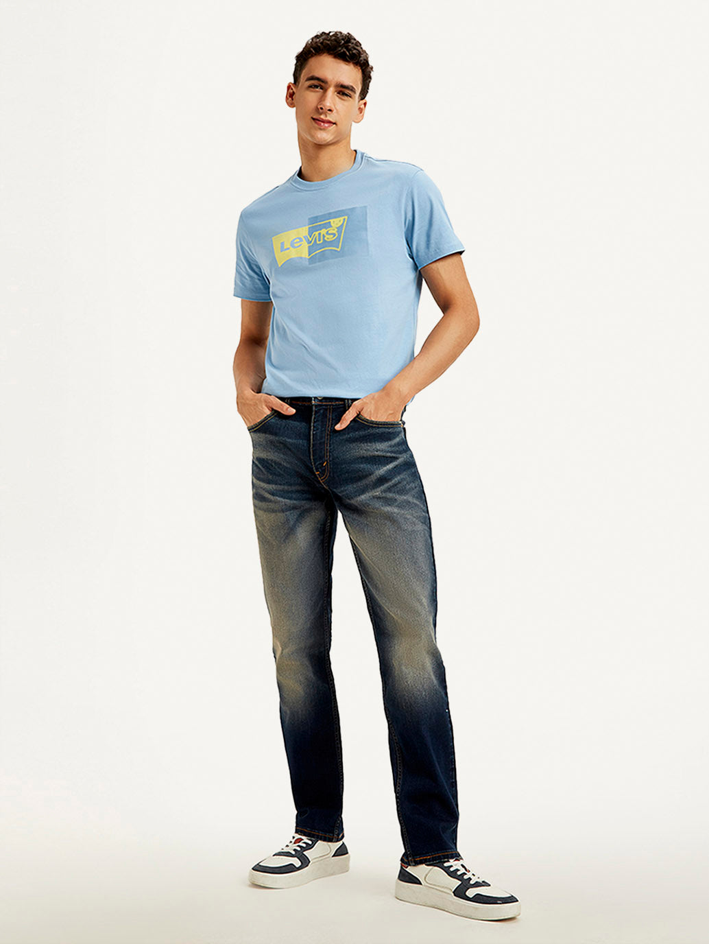 Men's 511 Blue Slim Fit Mid Rise Jeans