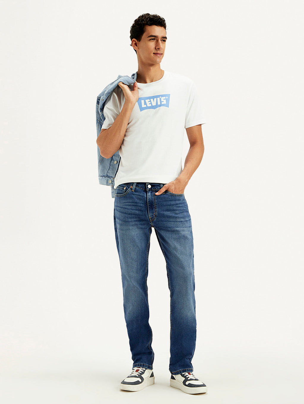 Men's 511 Blue Slim Fit Mid Rise Jeans