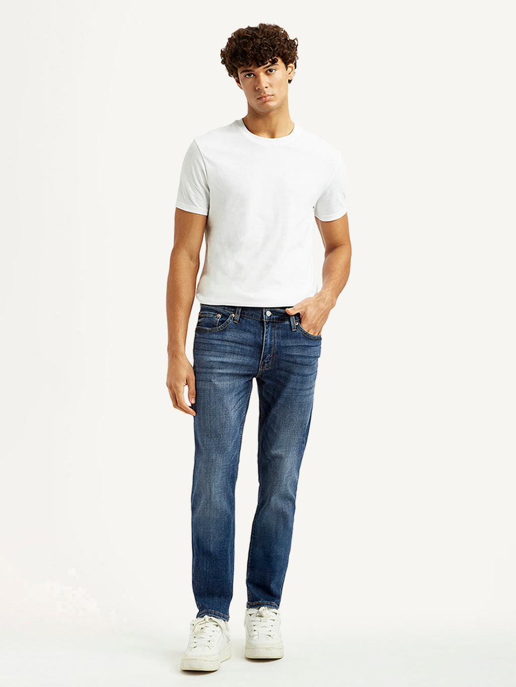 Men's 511 Blue Slim Fit Mid Rise Jeans