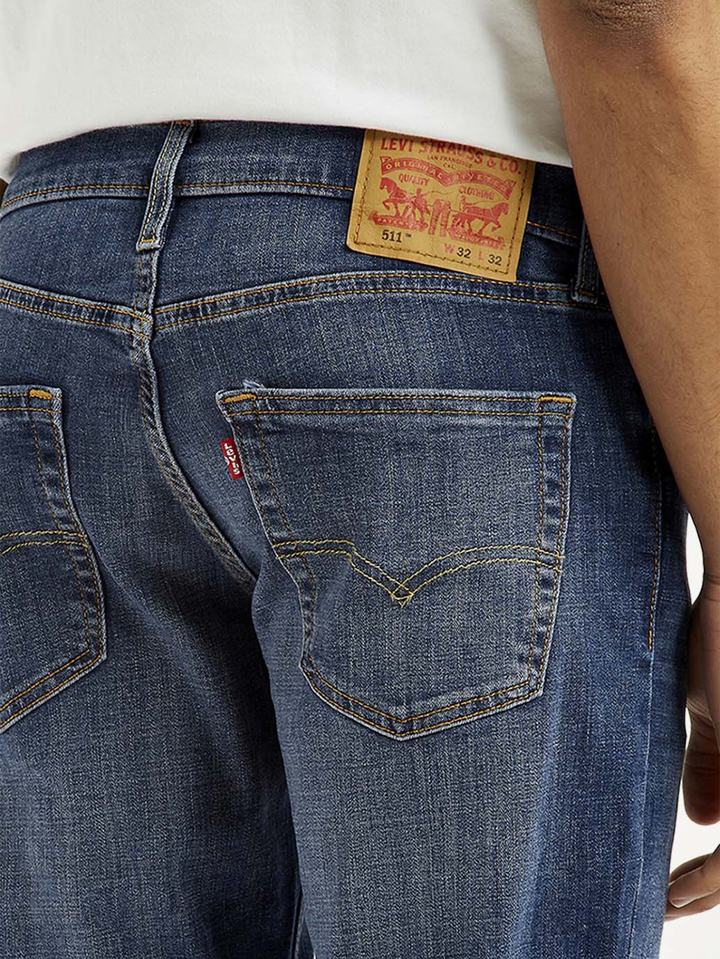 Men's 511 Blue Slim Fit Mid Rise Jeans