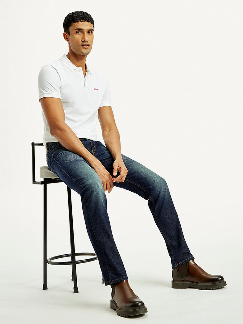 Men's Tinted 511 Dark Indigo Slim Fit Mid Rise Jeans
