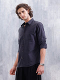 Men’s Slim Fit Solid Casual Shirt | Blue