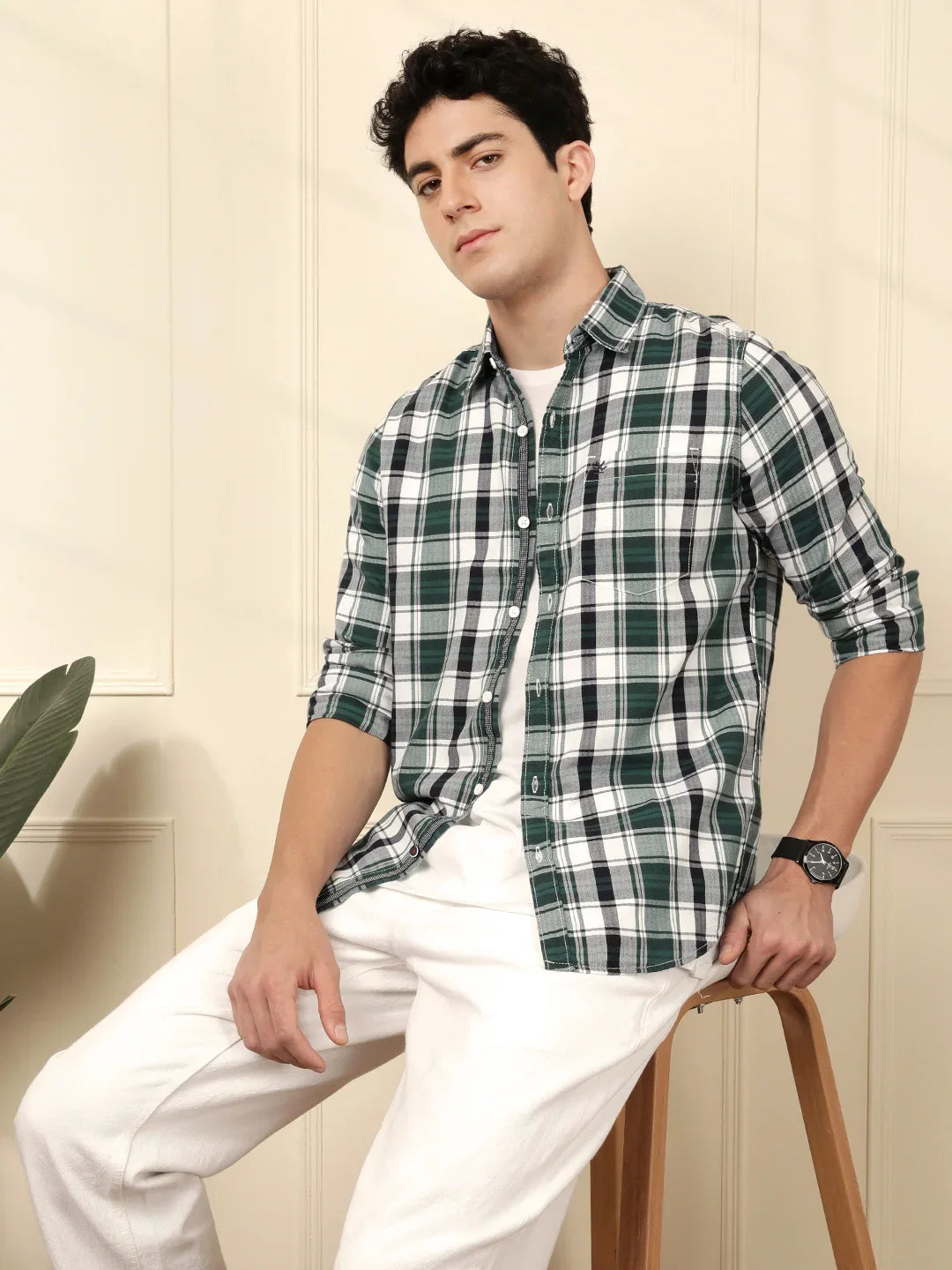 Urban Checked Shirt in Green