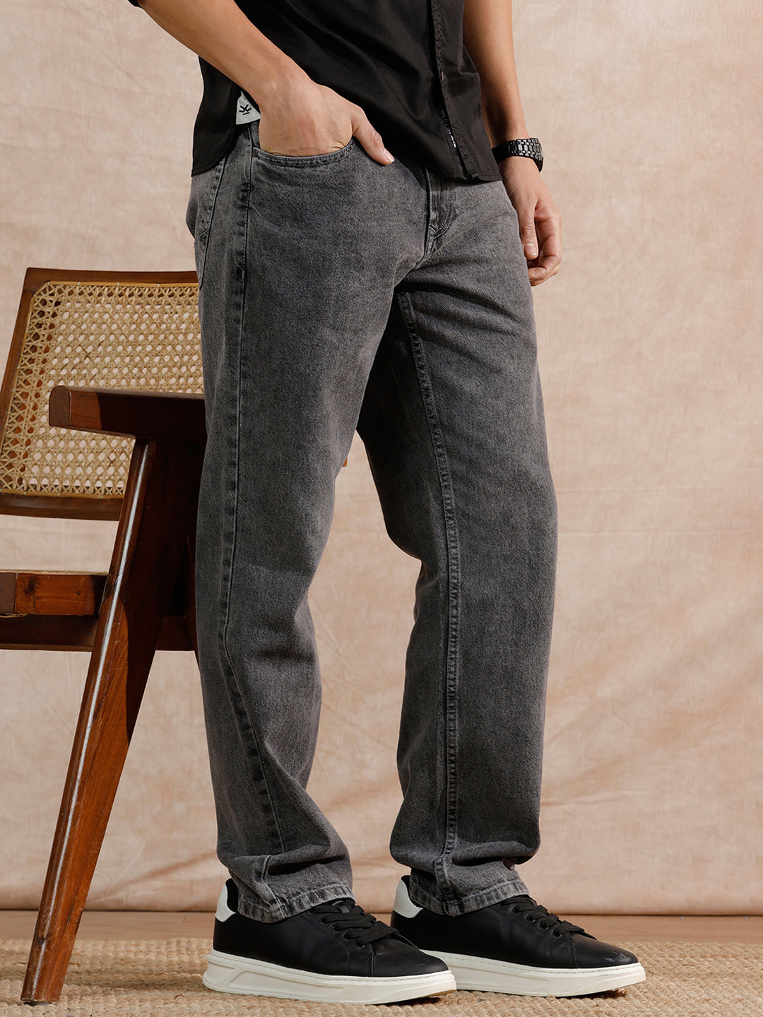 Casual Anti Fit Jeans | Dark Grey