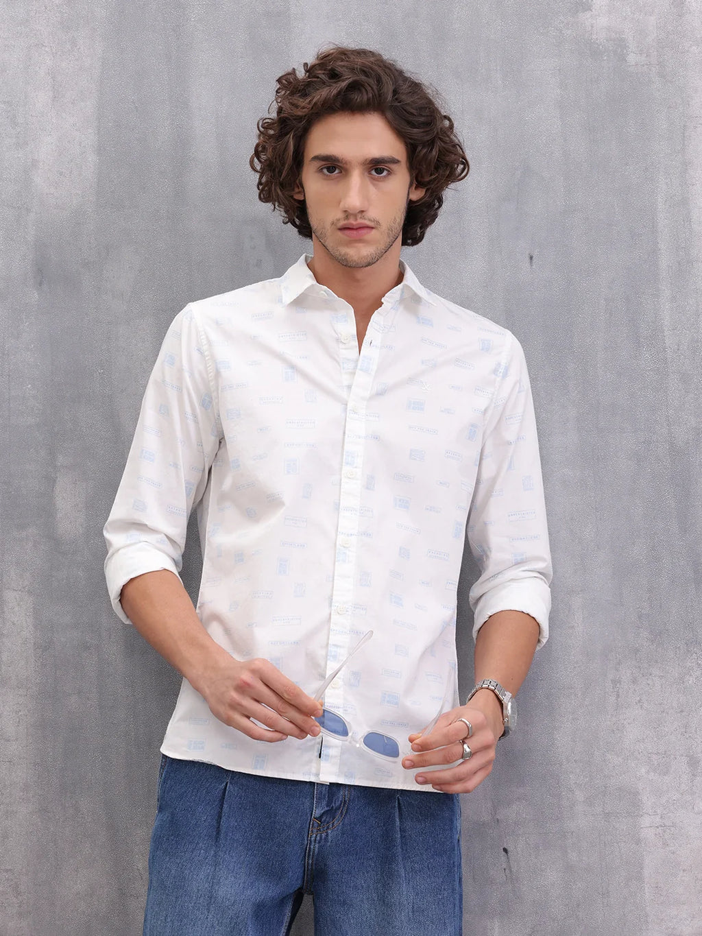 Graphic Aop Shirt | White