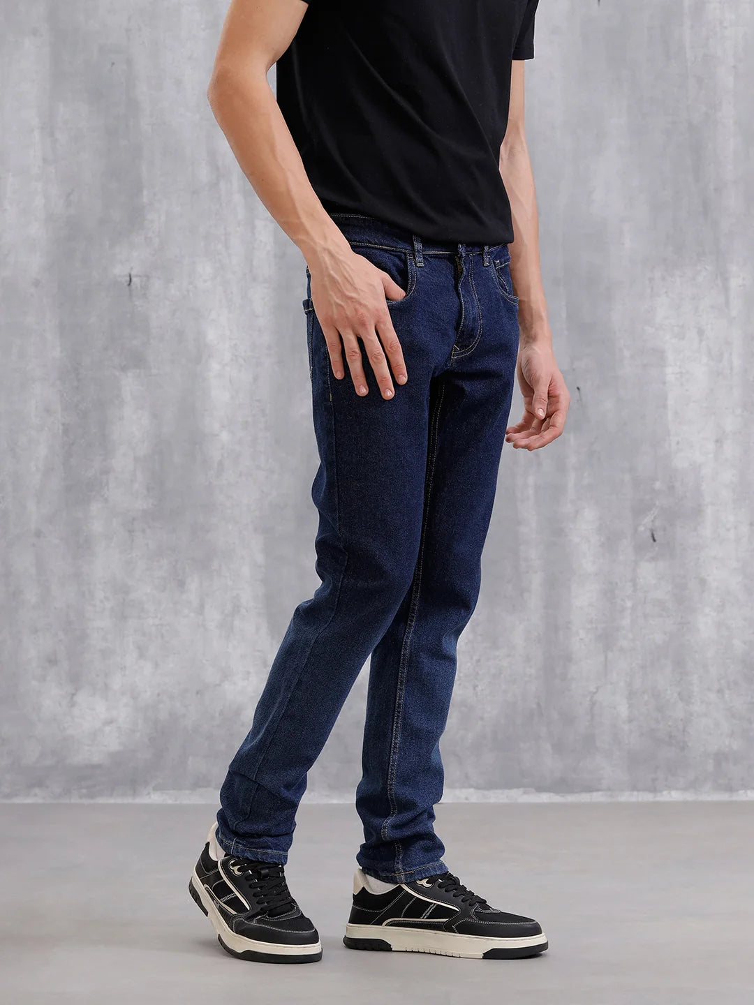 Light Fade Slim Fit Jeans | Dark Blue