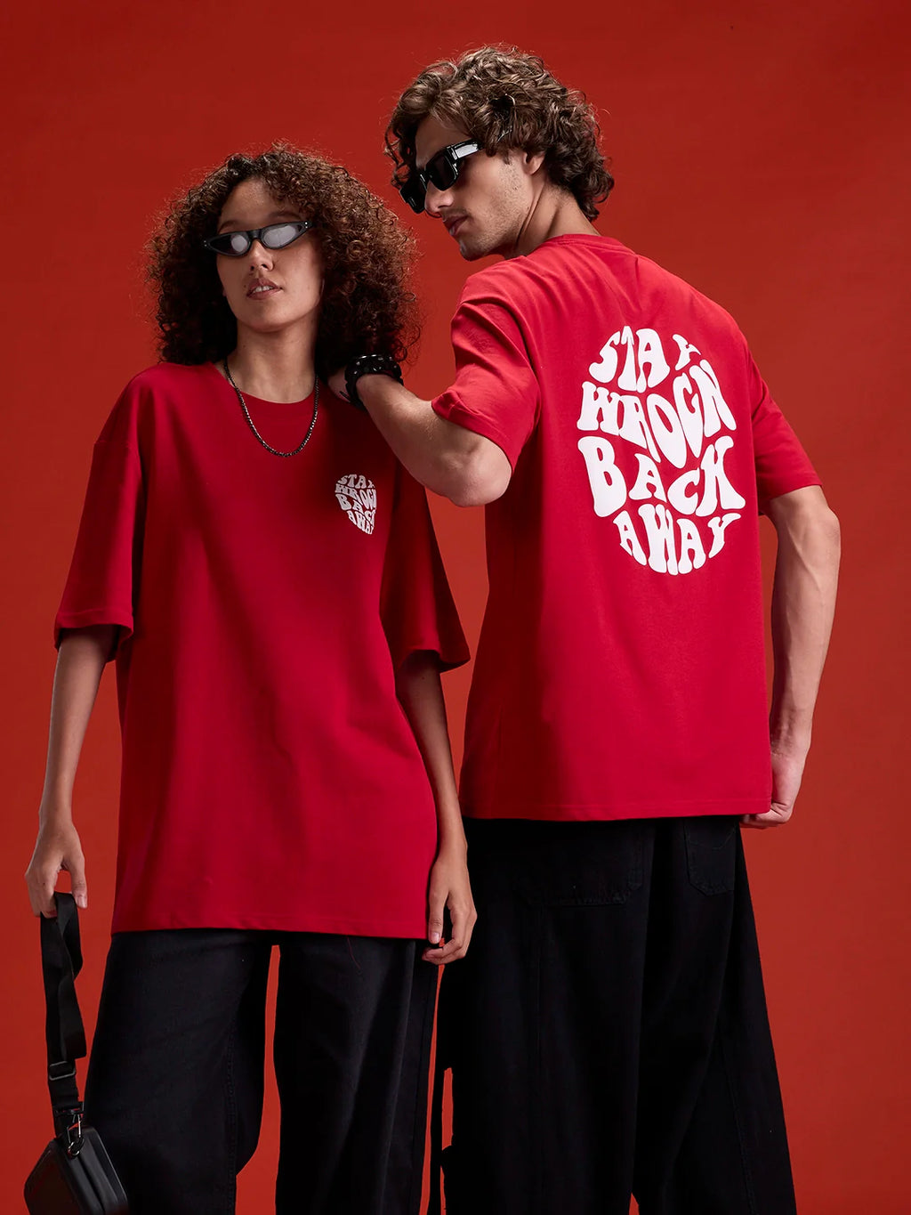 Men's Oversized Tee With Graphic  |  Red