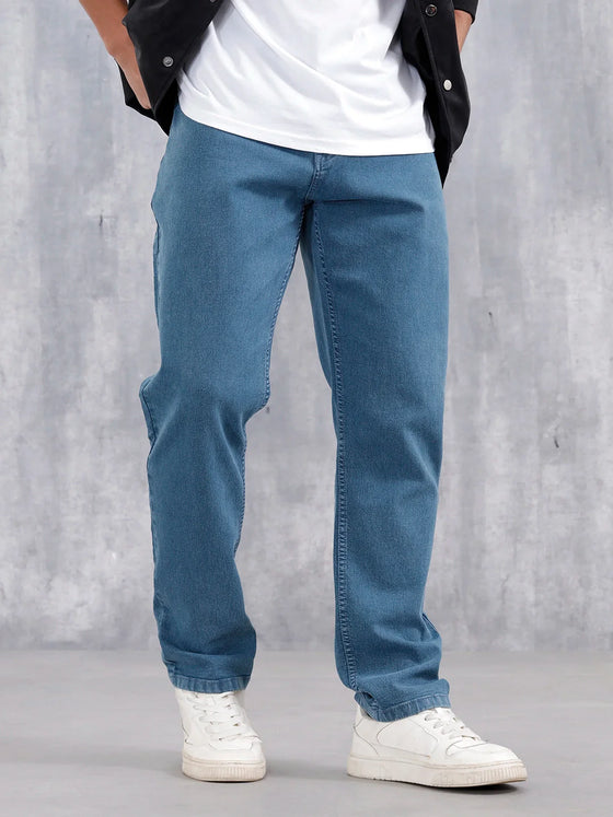 Men's Casual Jogger Fit Jeans | Teal