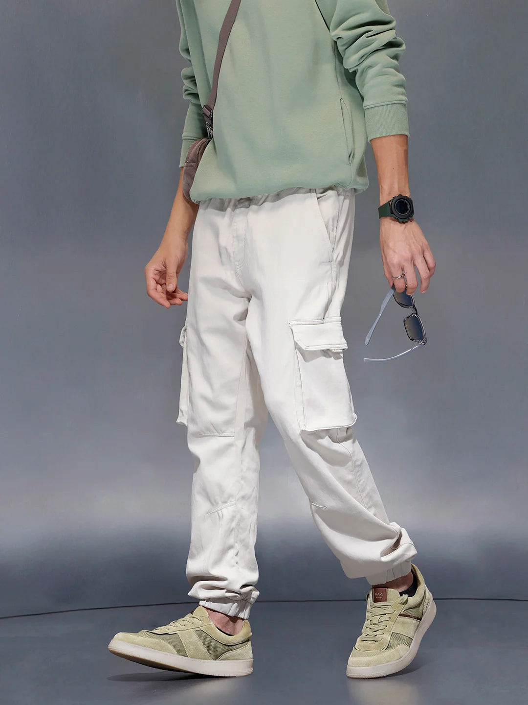 Solid Straight Fit Jogger | Off White