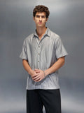 Men's Casual Regular Fit Half Sleeve Shirt  |  Grey
