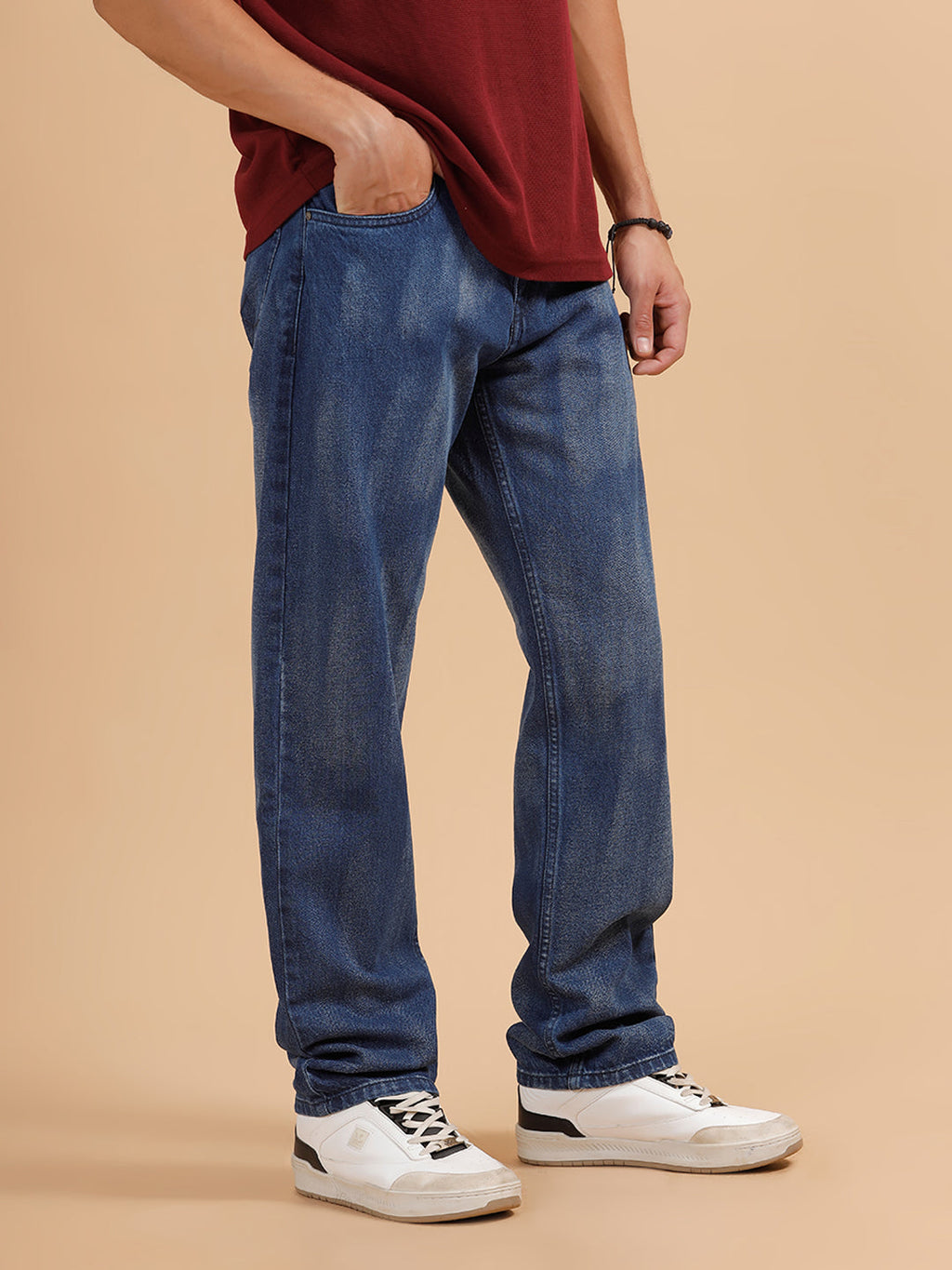 Heavy Fade Anti Fit Jeans | Blue