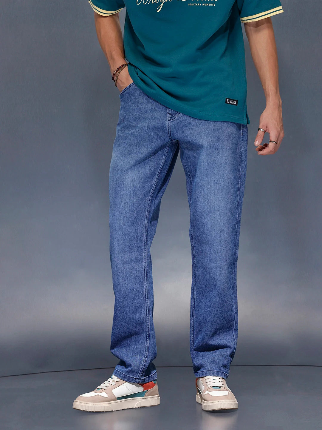 Men’s Timeless Mid-Wash Blue Jeans | Darkstone