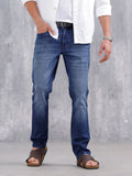 Mild Distressed Straight Fit Jeans | Dark Stone