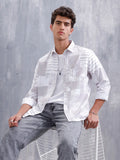 Abstract Aop Printed Men Comfort Fit Shirt | Grey