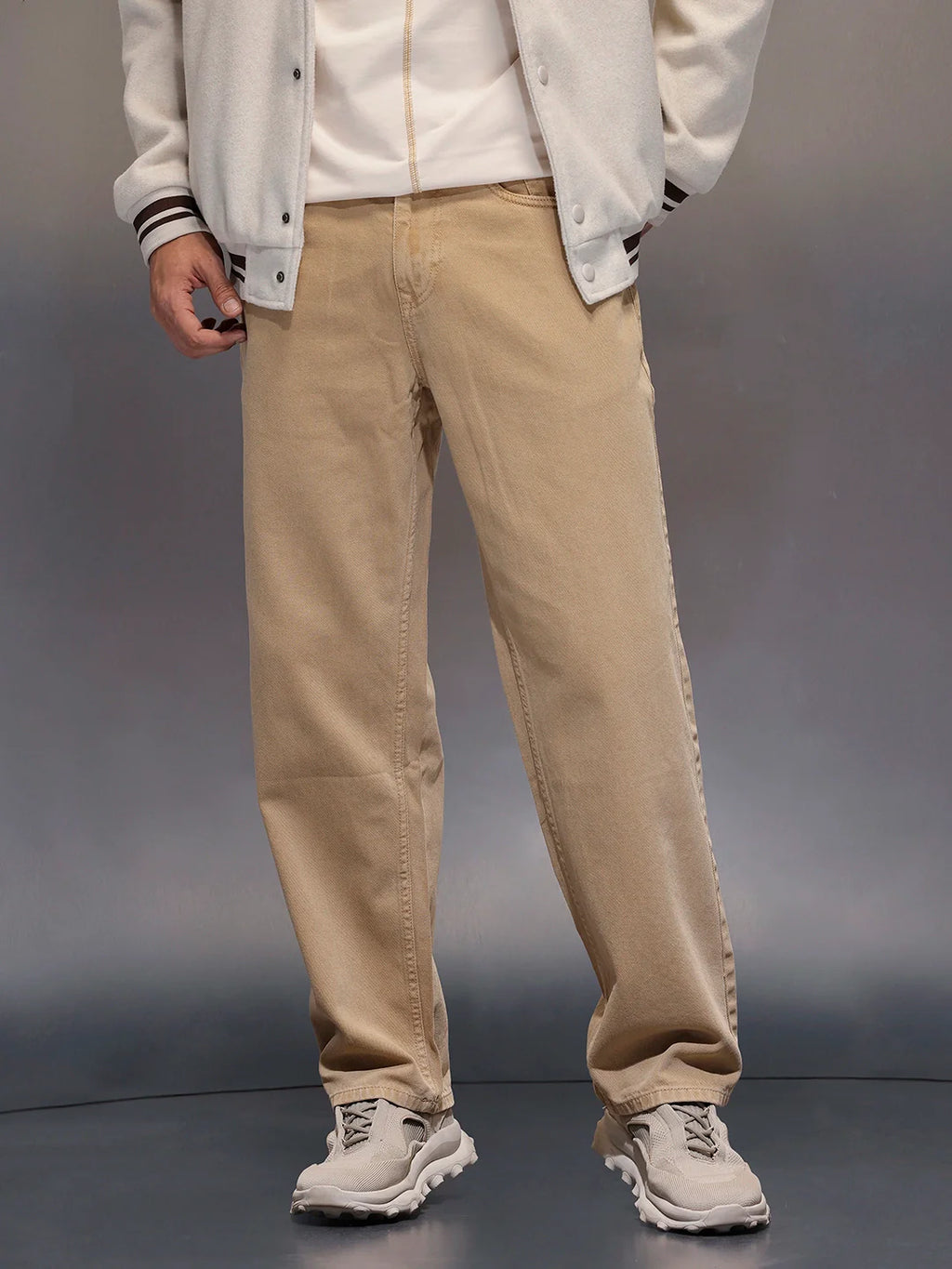 Men'sloose fit jeans | Khaki