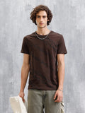Barbed Wire AOP Slim Fit T-Shirt | Coffee