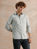 Solid Regular Fit Cotton Shirt | Grey