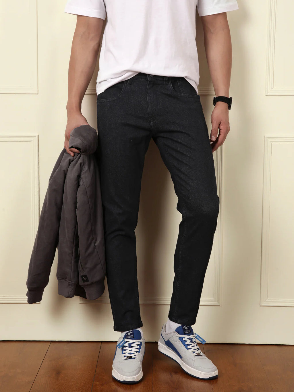 Casual Skinny Crop Jeans | Black