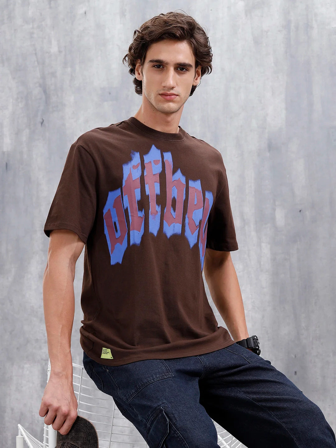 Oversized Graphic T-Shirt | Dark Brown