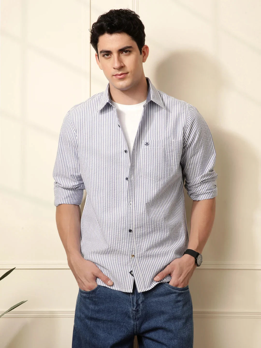 Classic Striped Shirt in Blue