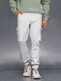 Men's straight fit trouser with cargo pockets | Grey