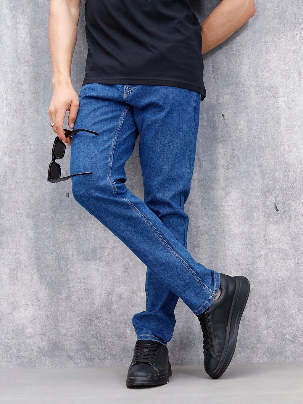 Men's Casual Slim Fit Jeans | Blue