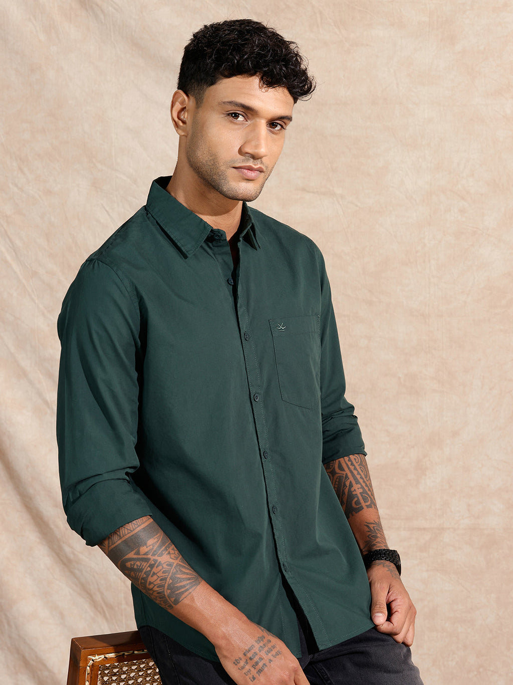 Classic Regular Fit Shirt | Dark Green
