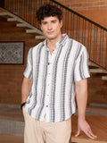 Striped Open Dobby Shirt | Off White