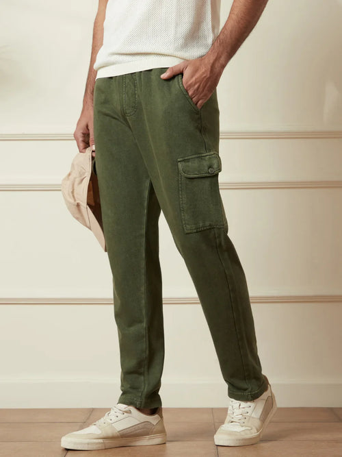 Acid Washed Jogger | Olive