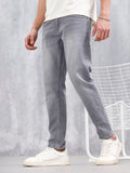 Men Casual Skinny Crop Jeans | Grey