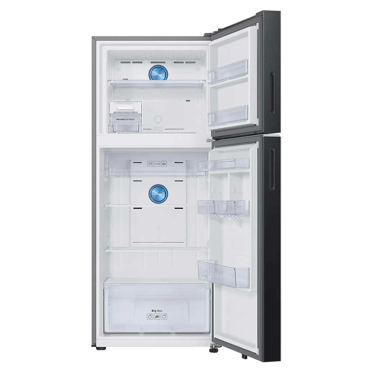 Samsung 396 Litres 2 Star Frost Free Double Door Refrigerator (RT41DG6A2BB1HL, Black Matt)
