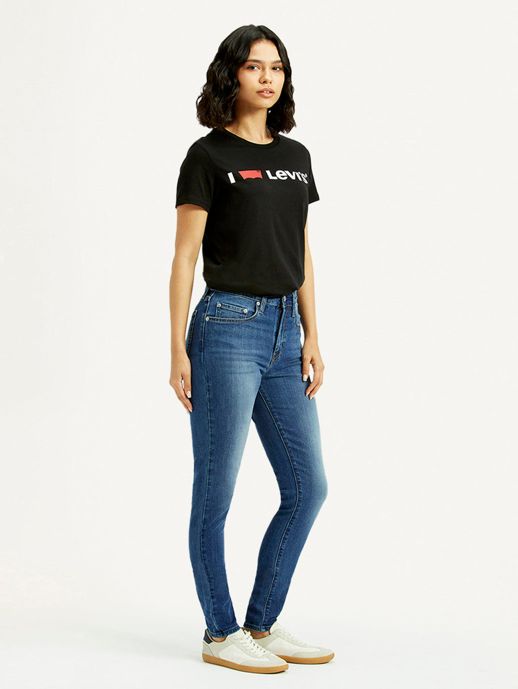 Women's 721 Blue Skinny Fit High Rise Jeans