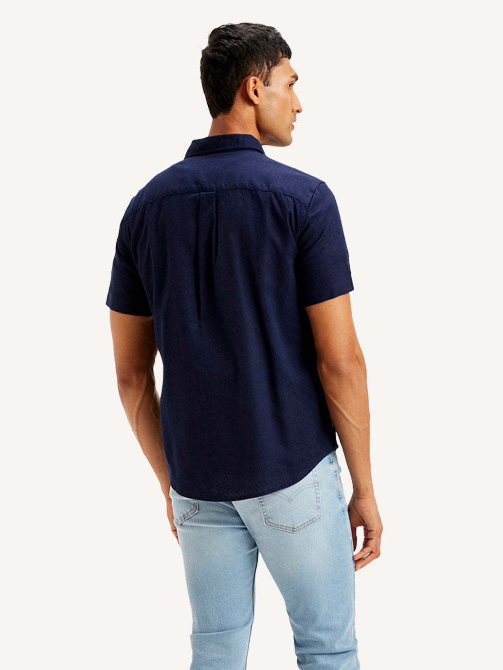 Men's Solid Slim Fit Linen Shirt