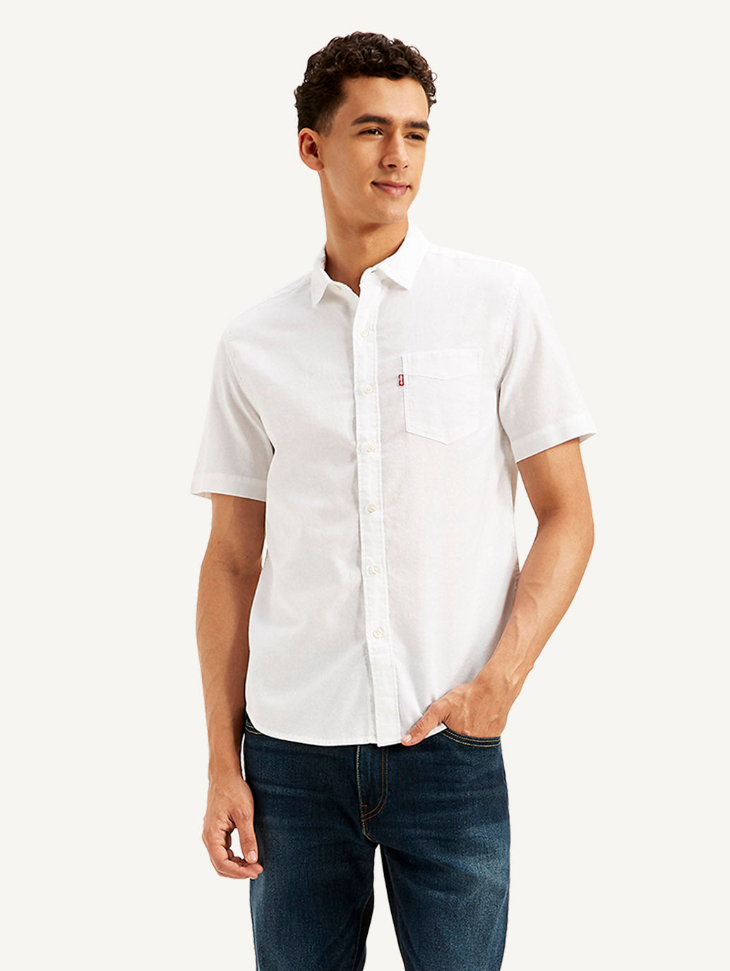 Men's Solid Slim Fit Oxford Shirt