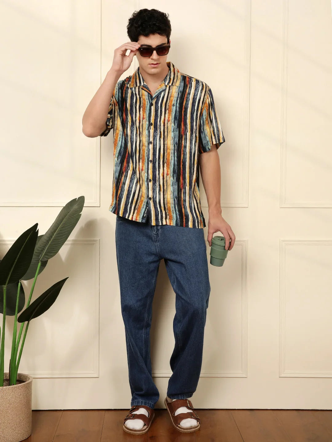 Short Sleeve Printed Resort Collar Shirt