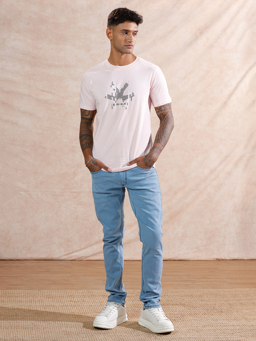 Solid Slim Fit Jeans | Light Blue