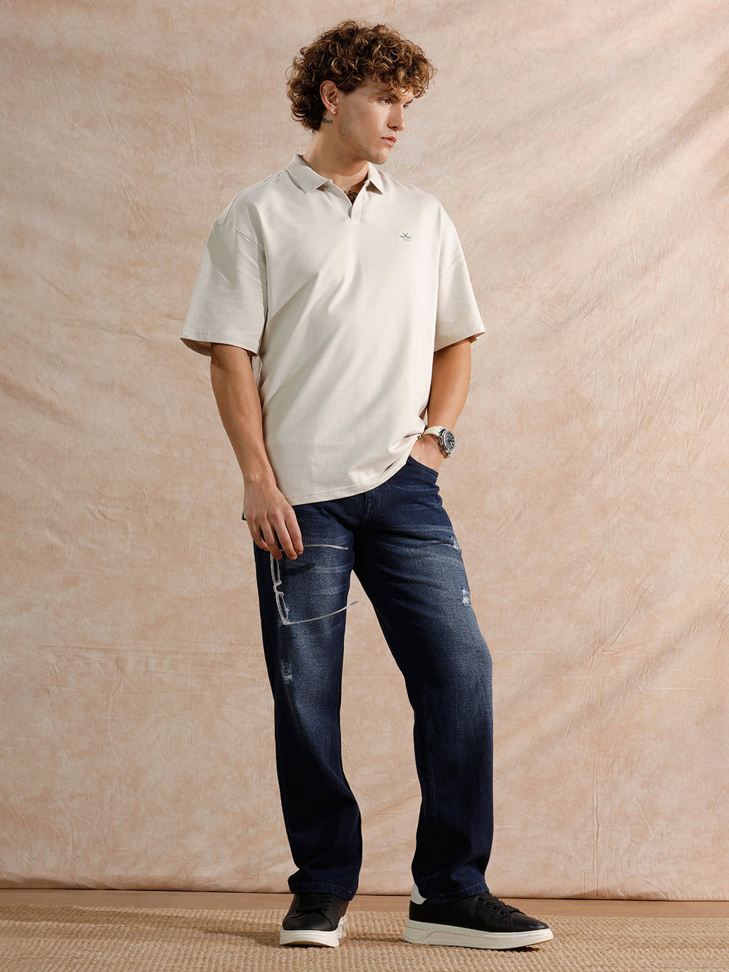 Distressed Anti Fit Jeans | Blue