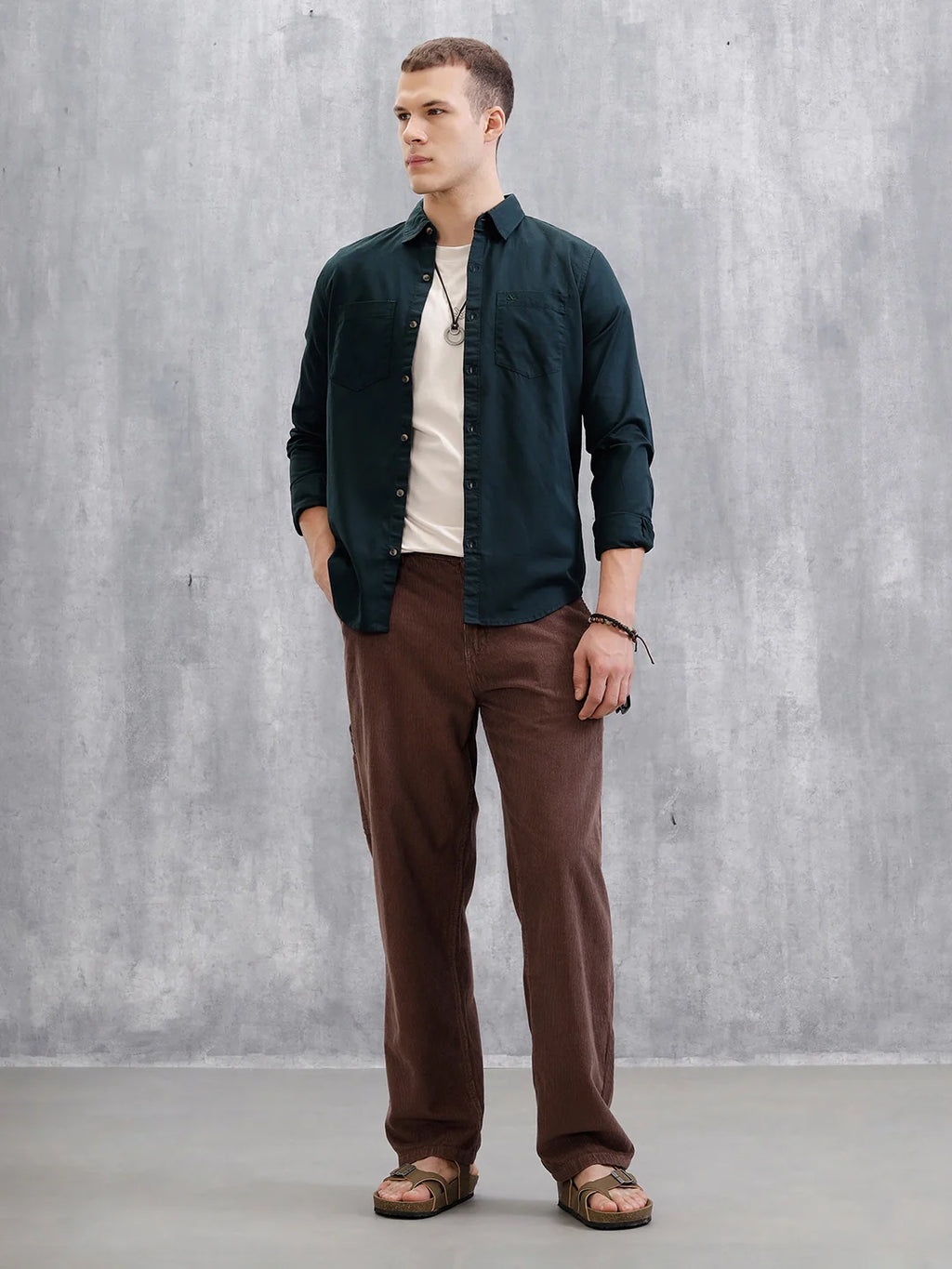 Double Pocket Regular Fit Shirt | Dark Blue