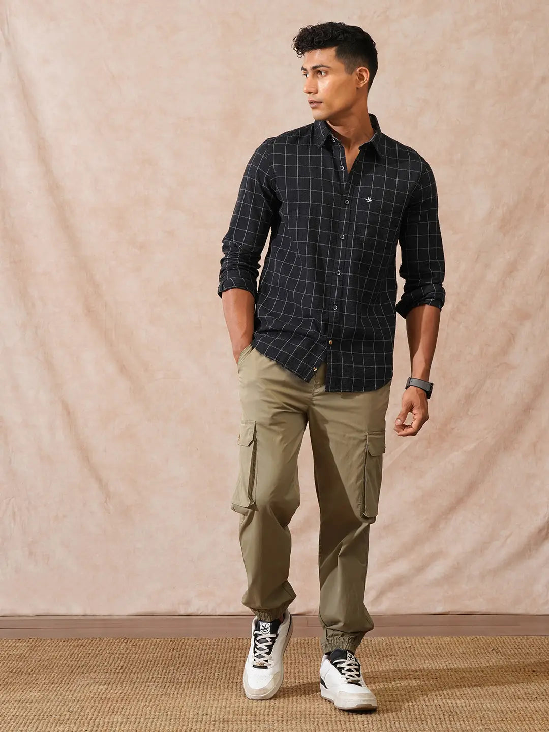 Korean Loose Fit Jogger | Olive