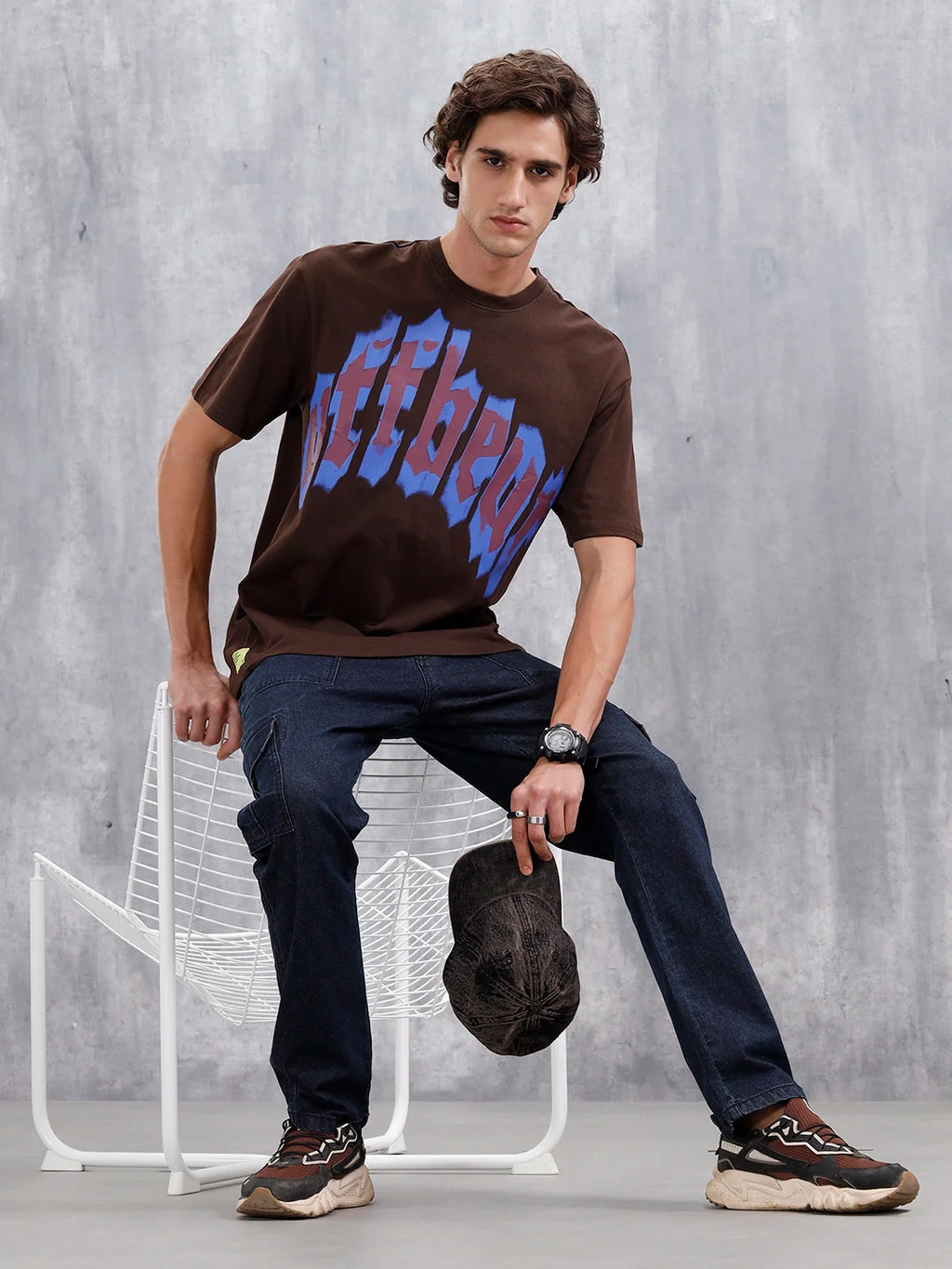 Oversized Graphic T-Shirt | Dark Brown
