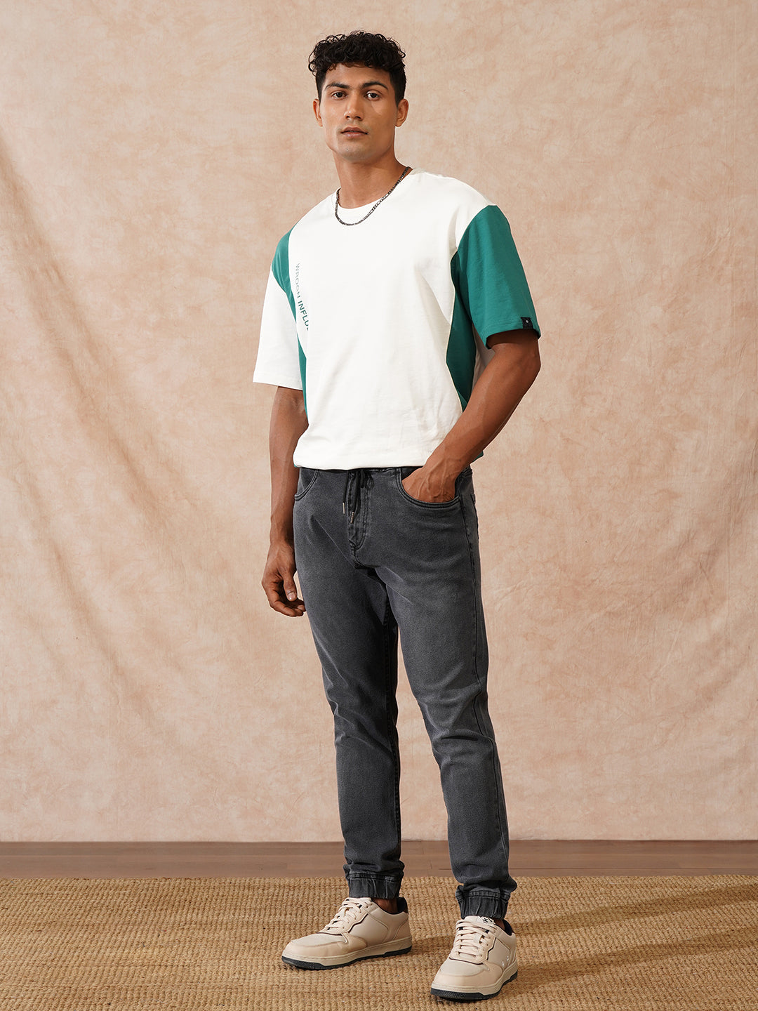 Faded Denim Jogger | Dark Grey