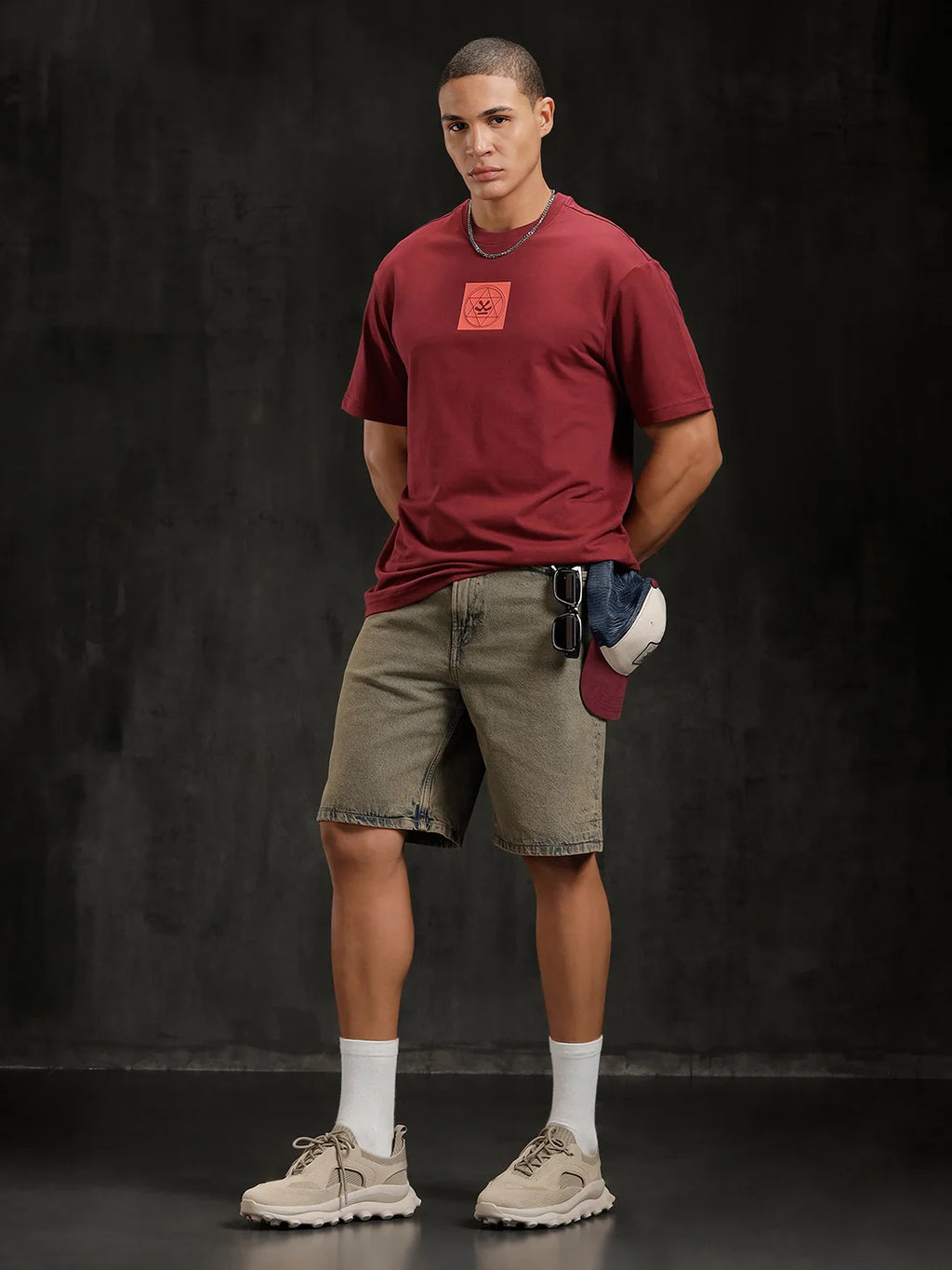Zen Back Printed T-Shirt | Maroon