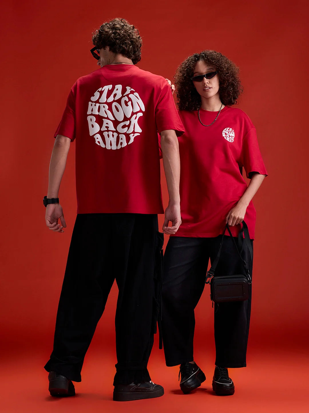 Men's Oversized Tee With Graphic  |  Red