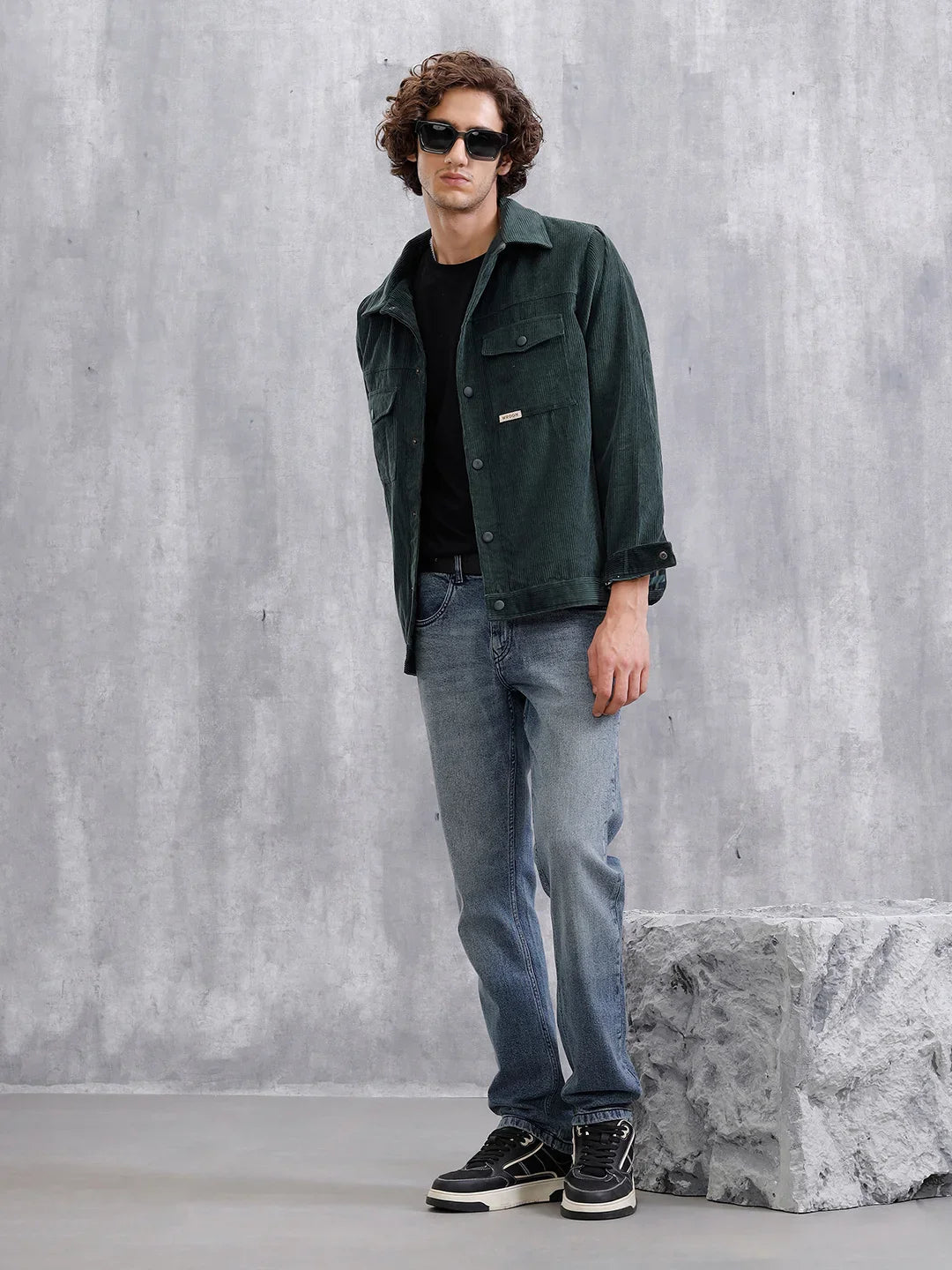 Heavy Fade Straight Fit Jeans | Blue