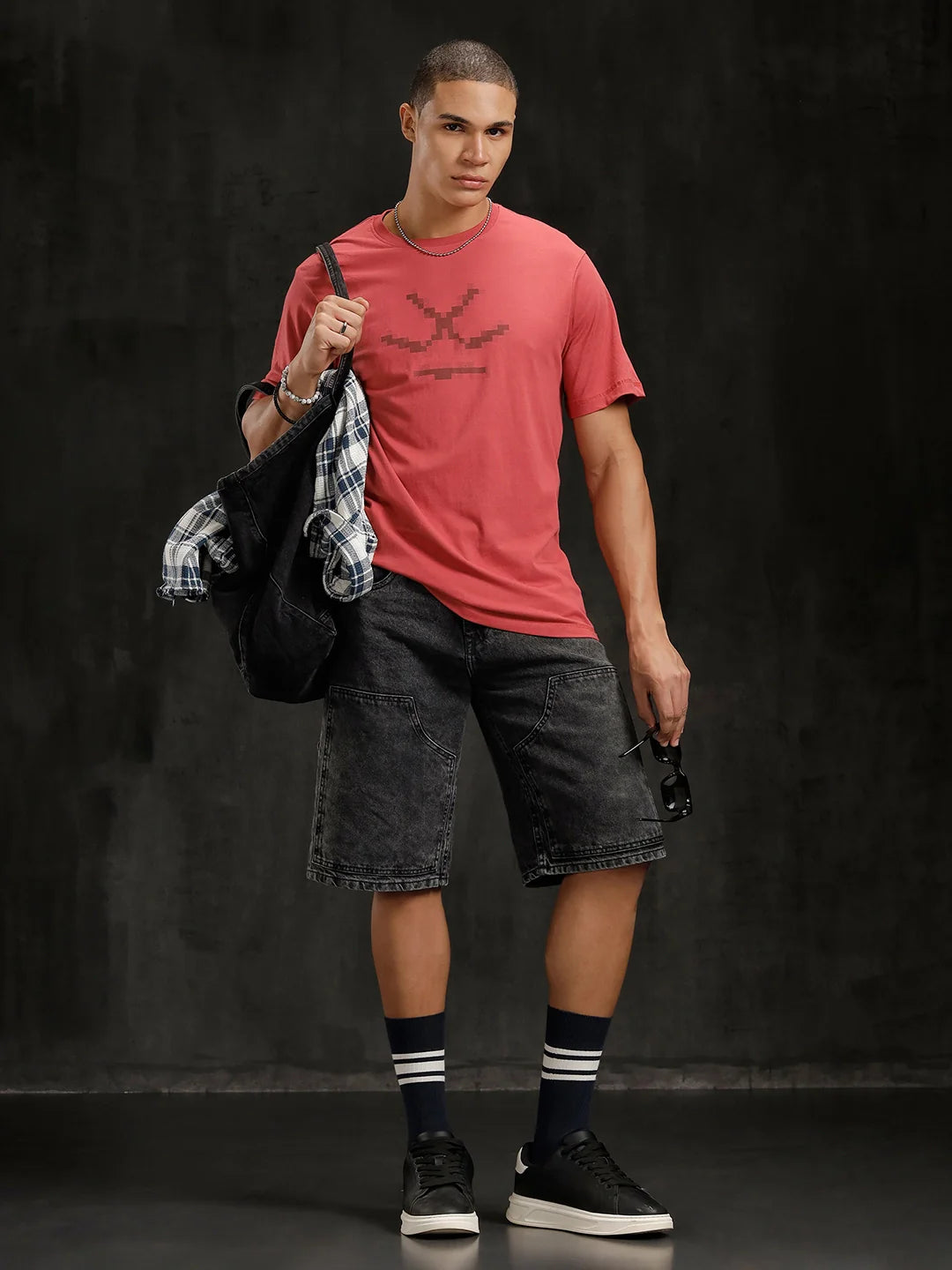 Logo Printed Comfort Fit T-Shirt | Red