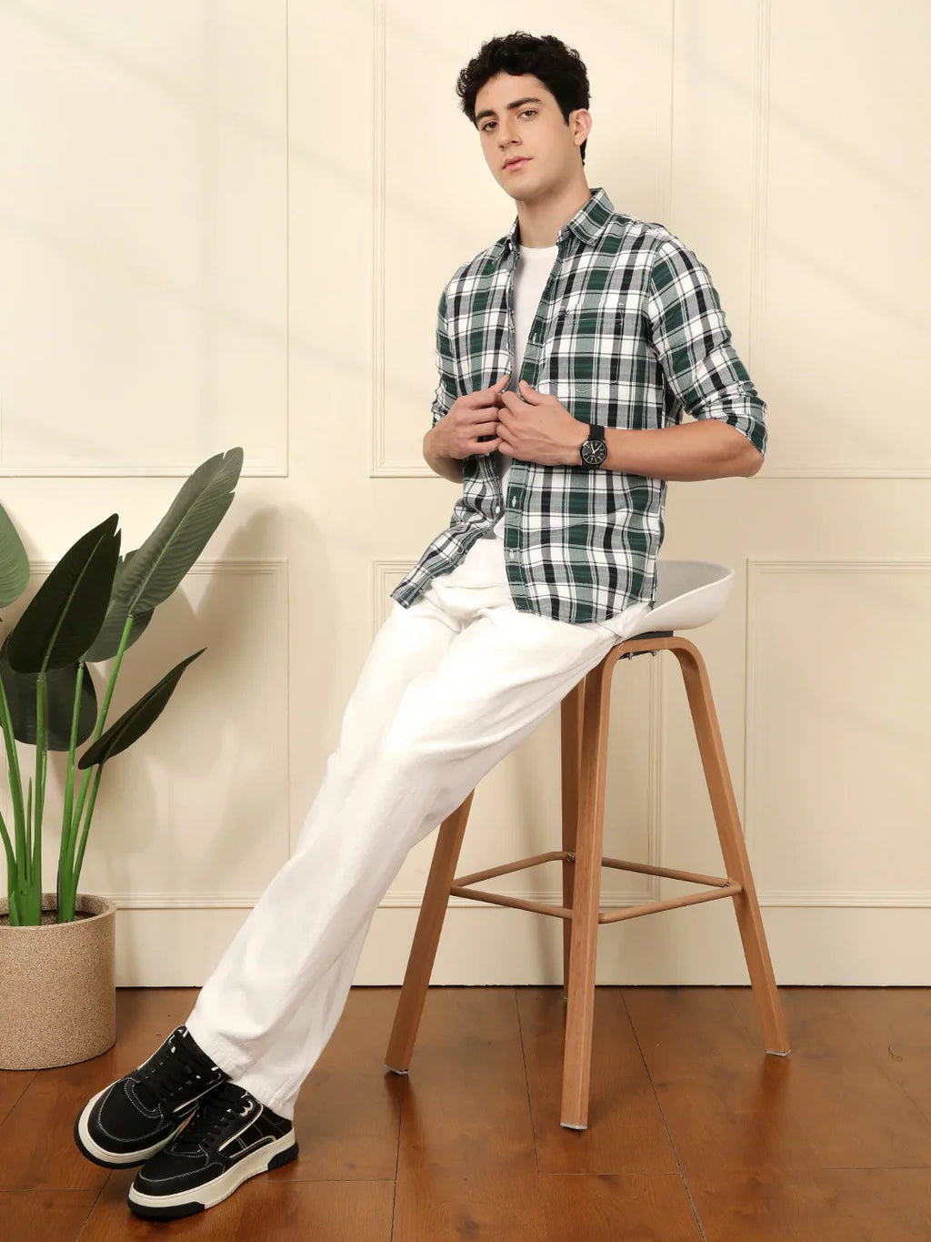 Urban Checked Shirt in Green