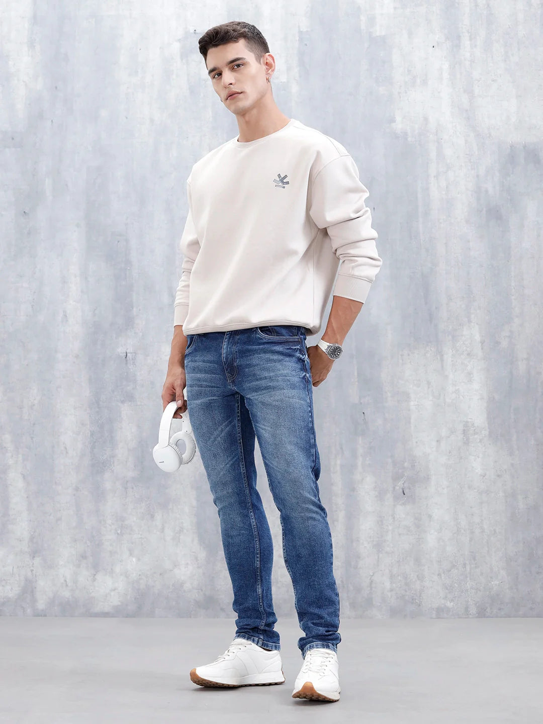 Men's Casual Slim Fit Jeans  | Dark Blue