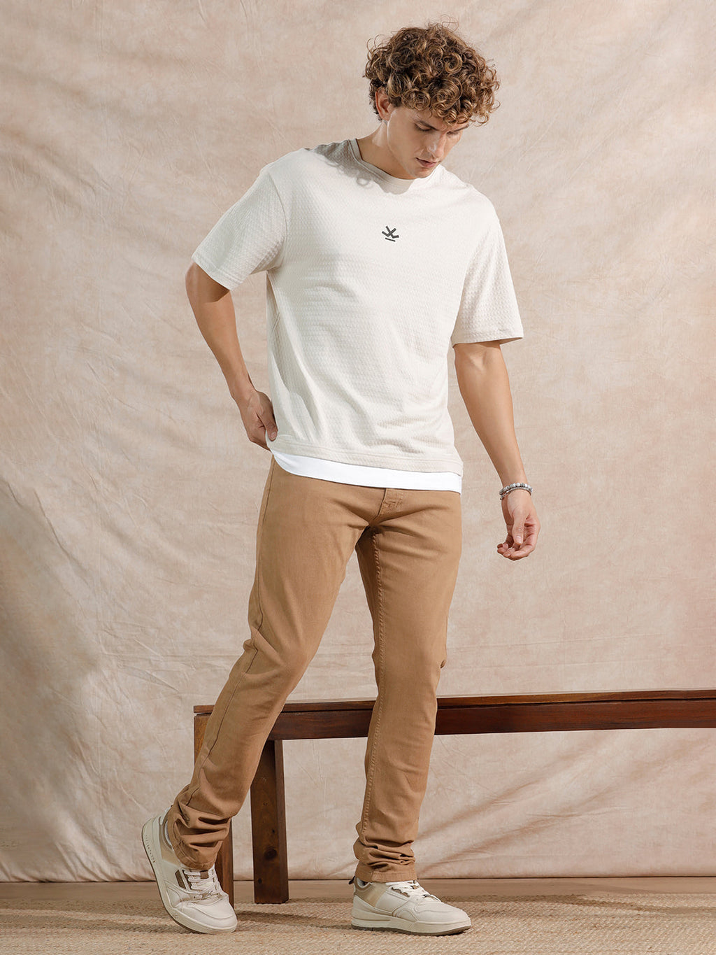 Solid Light Fade Slim Fit Jeans  | Khaki