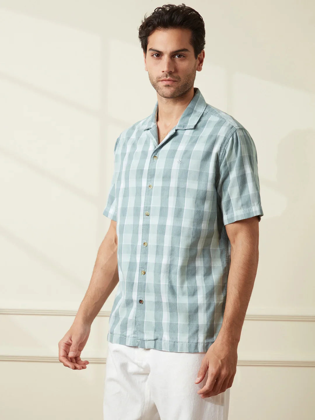Casual Corduroy Resort Fit Shirt | Green